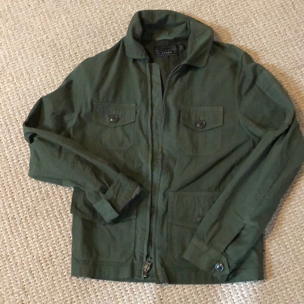 Jcrew utility jacket green military